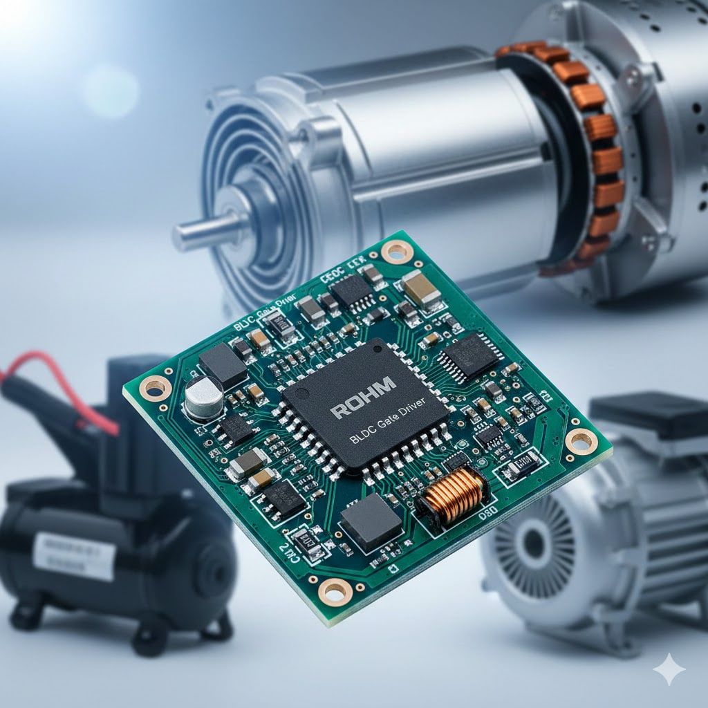 ROHM Introduces Efficient 3-Phase BLDC Gate Driver With Heat & EMI Control